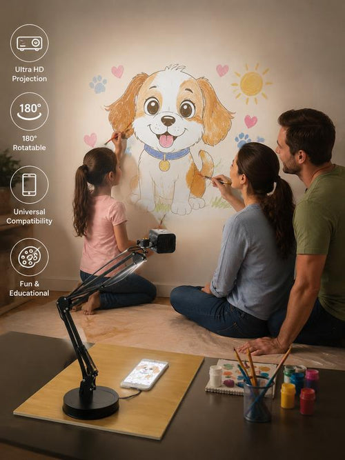 360° Art Tracing Projector: Professional-Grade Tracing Precision for Any Craft, Any Surface.