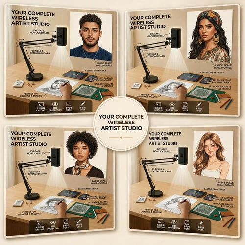 360° Art Tracing Projector: Professional-Grade Tracing Precision for Any Craft, Any Surface.
