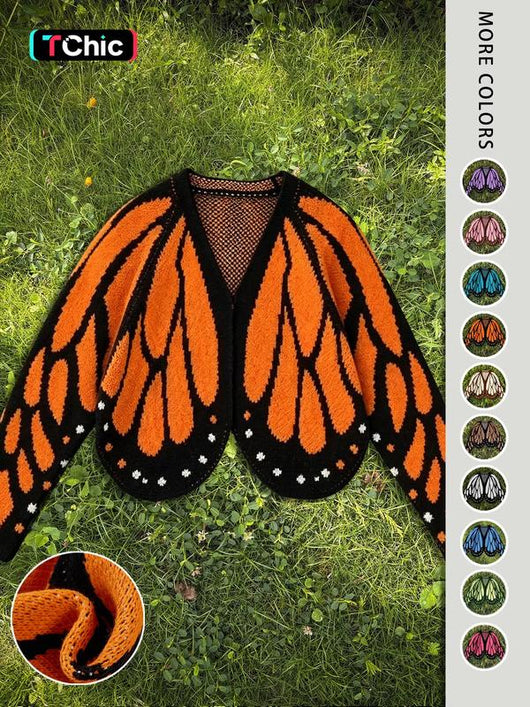 Butterfly Wing Knit Cardigan