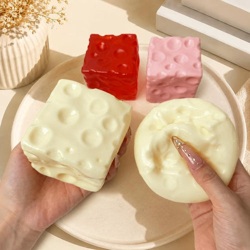 Moldable Cheese Cube Squishy Fidget