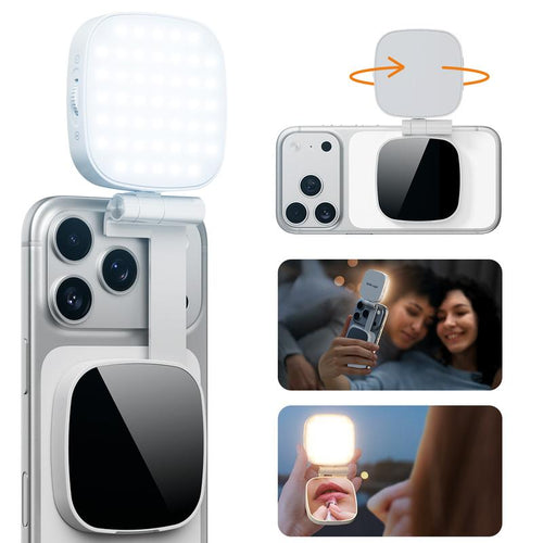 Magnetic Selfie Light with Mirror: Use Your Good Camera