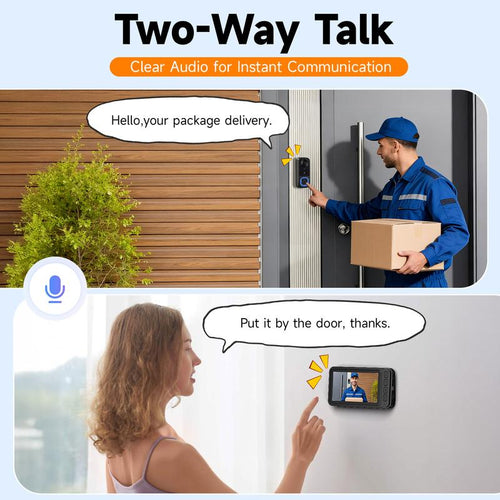 No-WiFi Video Doorbell with Indoor Monitor