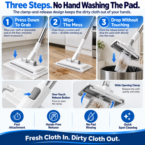 Retractable Disposable Pad Mop