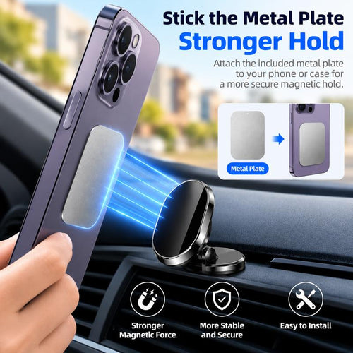 Foldable Magnetic Holder: Eyes Up, Dash Clean