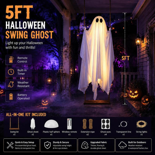 5FT Hanging Ghost Swing