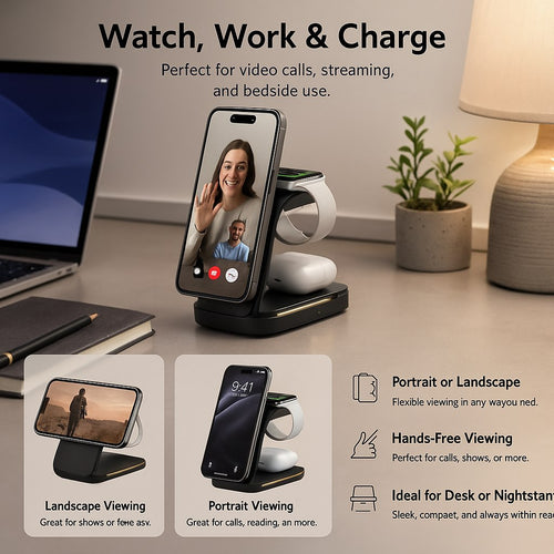 3-in-1 Foldable Magnetic Wireless Charger