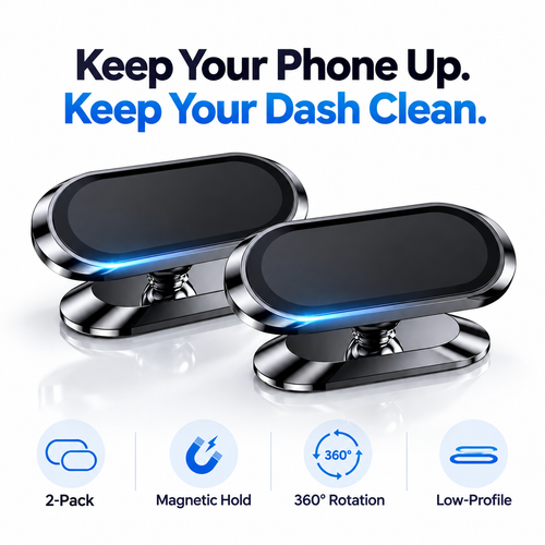 Magnetic Car Mount 2-Pack, Secure Hold