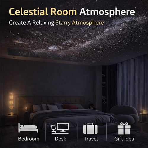 Galaxy Projector & Warm Night Light: Turns Your Ceiling Into a Star Field