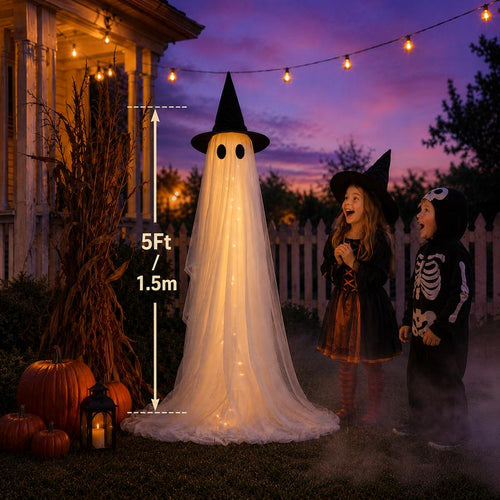 5Ft Lighted Ghost Decor 2-Pack
