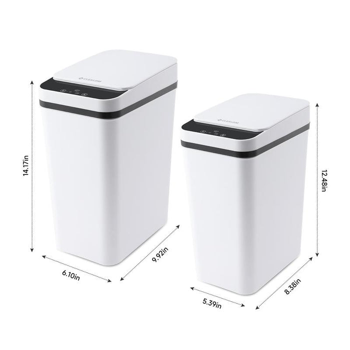 The trash can that keeps your bathroom private. Touchless. Self-closing.