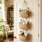 3-Tier Woven Hanging Basket Organizer