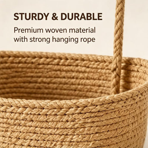 3-Tier Woven Hanging Basket Organizer