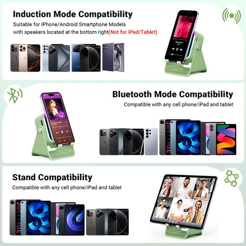 5-in-1 Induction Speaker Stand: Touch Down and Play